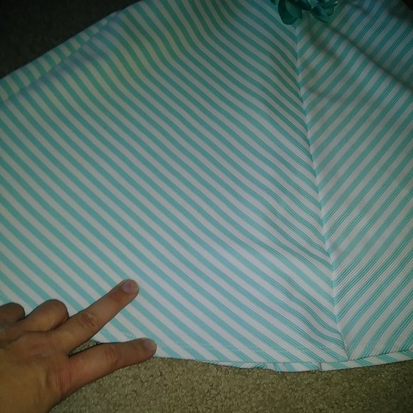 UGC YOUNGLAND TURQUOISE & WHITE STRIPE GIRLS DRESS - Picture 9 of 12